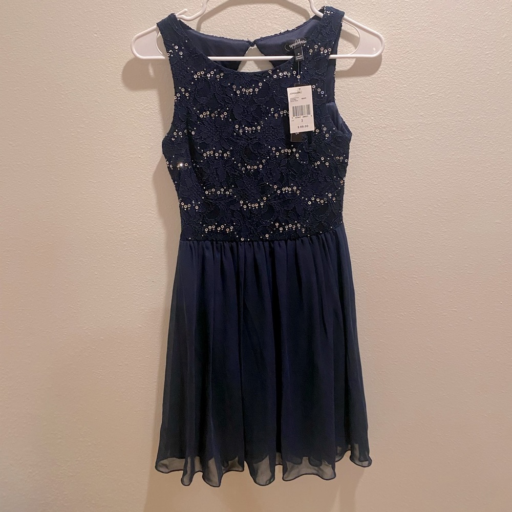 Speechless, Navy & Sequin Dress, Size 3